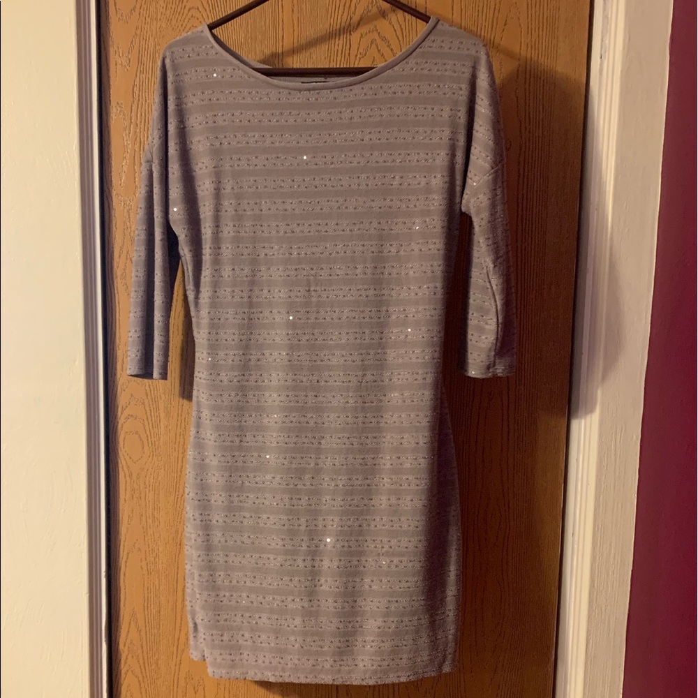Tan Express long sleeved mini dress